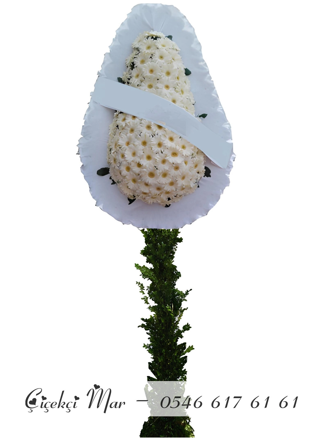 Beyaz Gerbera Çelenk