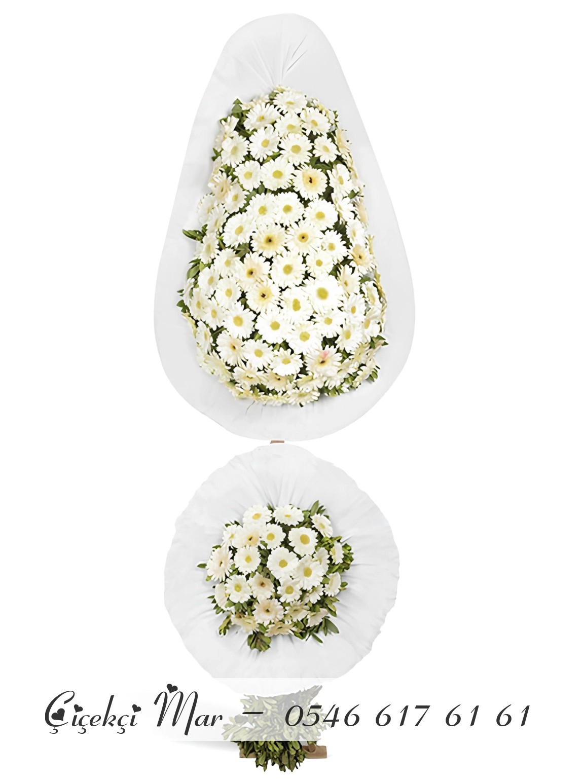 Beyaz Soft Görünümlü Çelenk