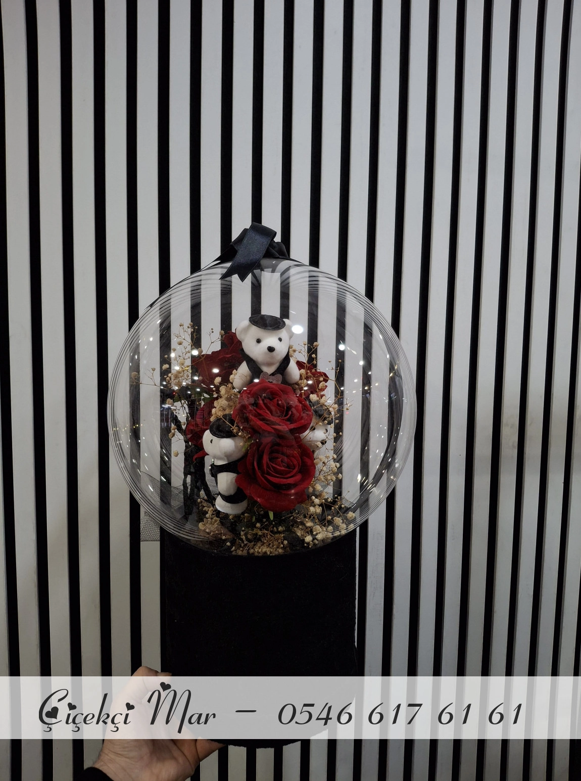 Bobo Balon Gül Ve Ayicik