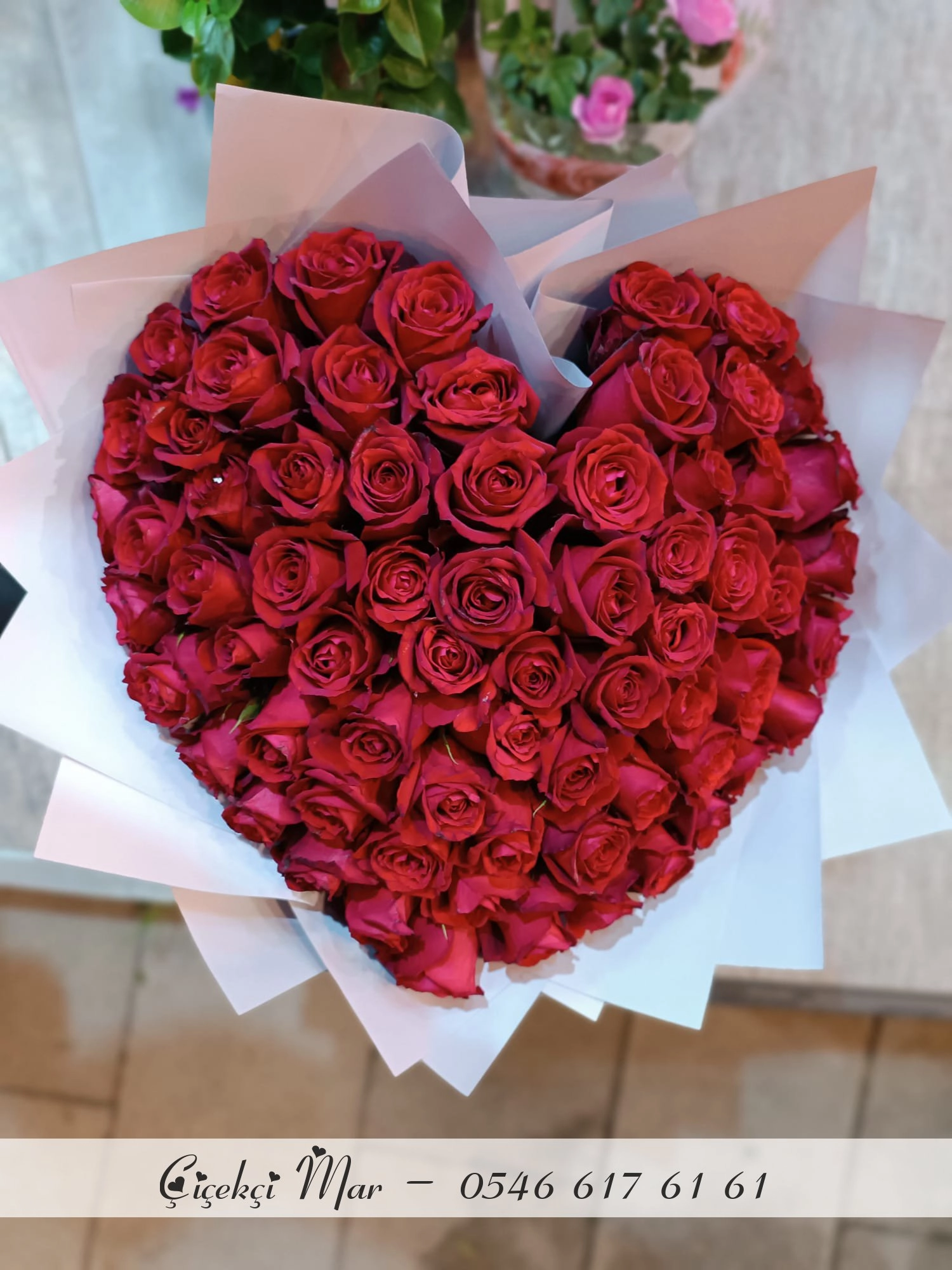 Kalp Gül Buketi