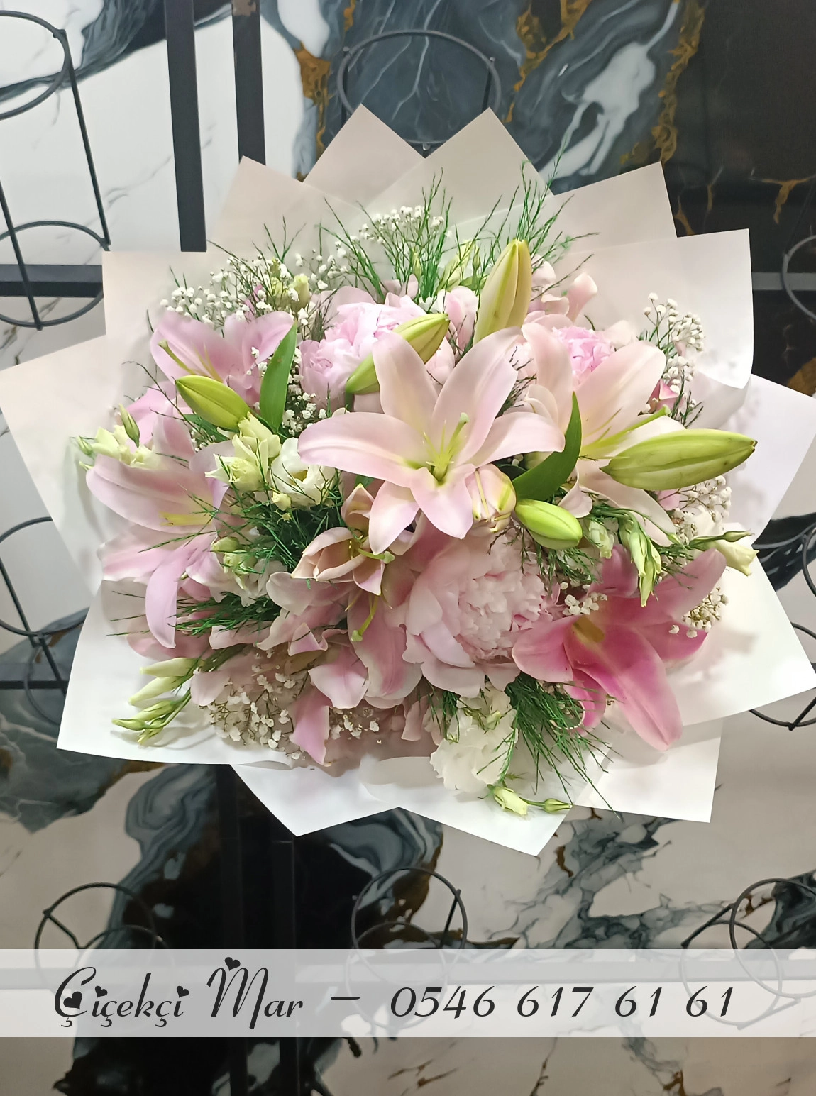 Lilyum Pembe Pembe Sakaik Lisyantus