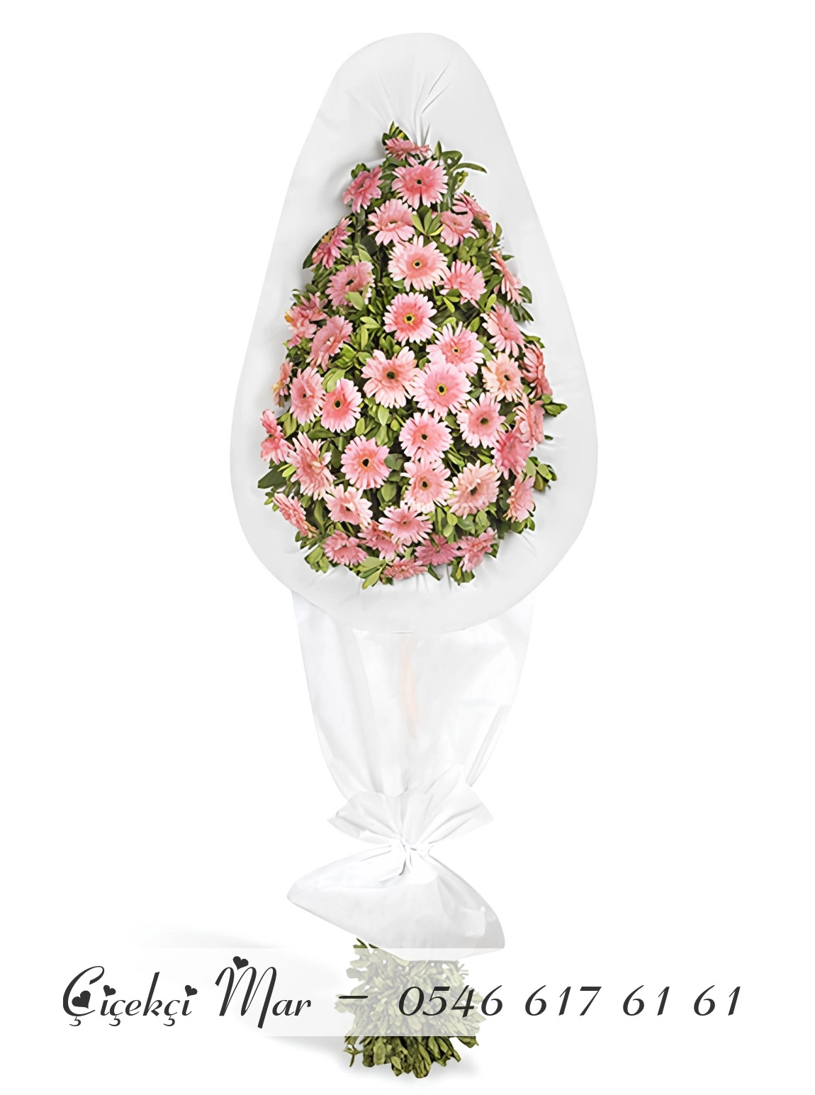 Soft Pembe Çiçekli Çelenk