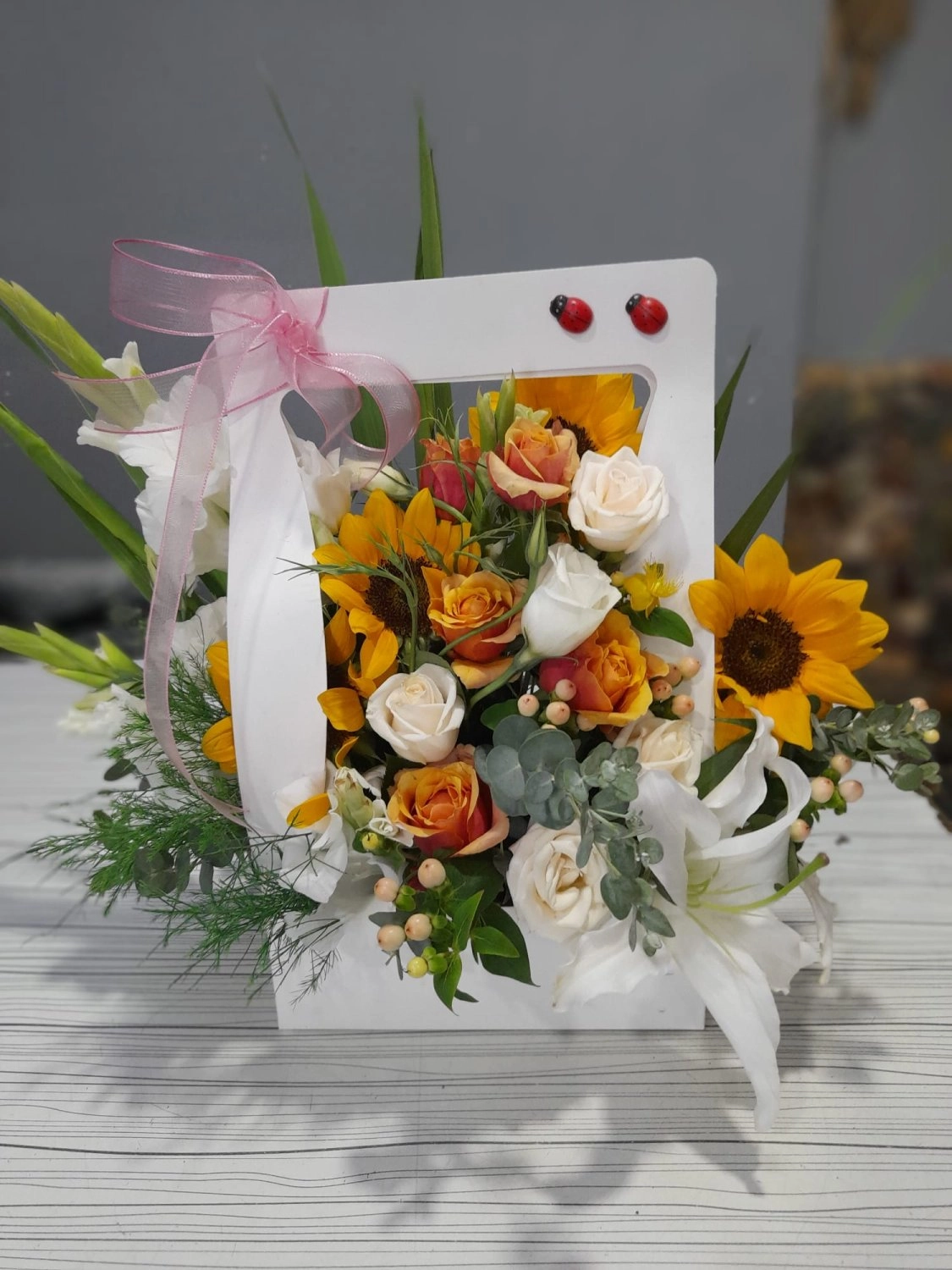 Ayçiçeği Çantada Çiçek