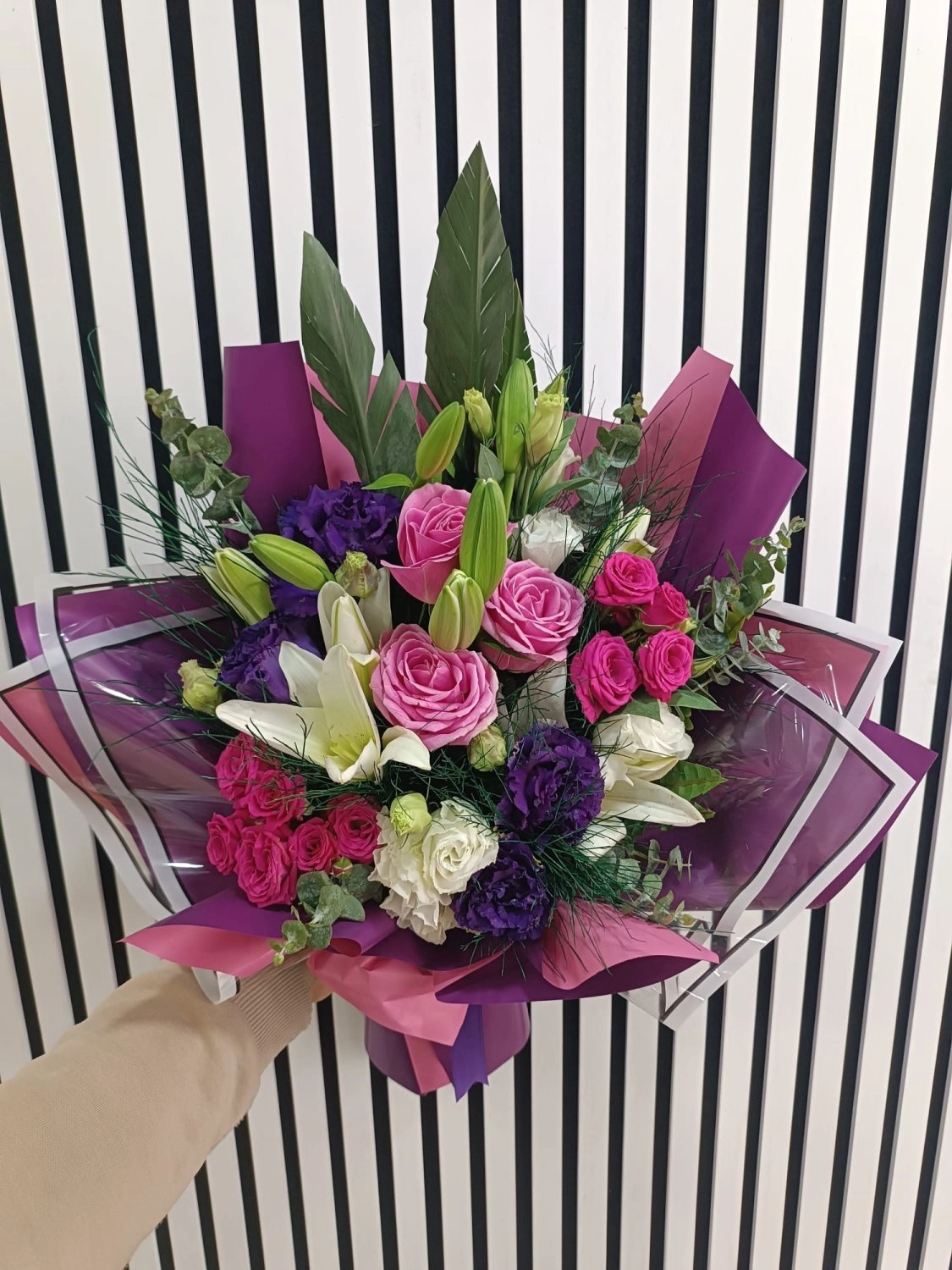 Gül Lilyum Karışık Buket 