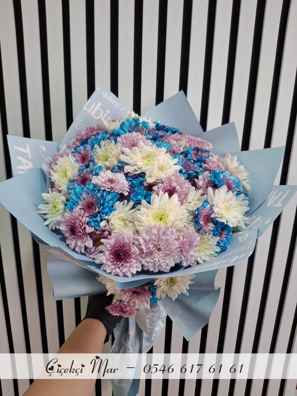 Turkuaz Kasımpatı Buketi