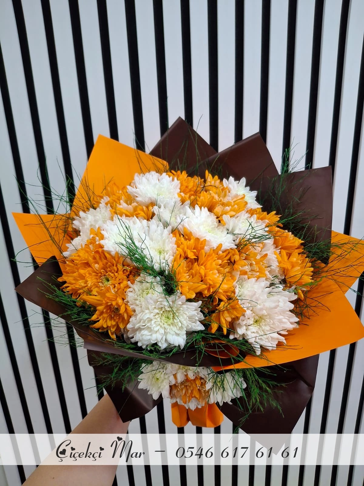 Turuncu Kasımpatı Buketi